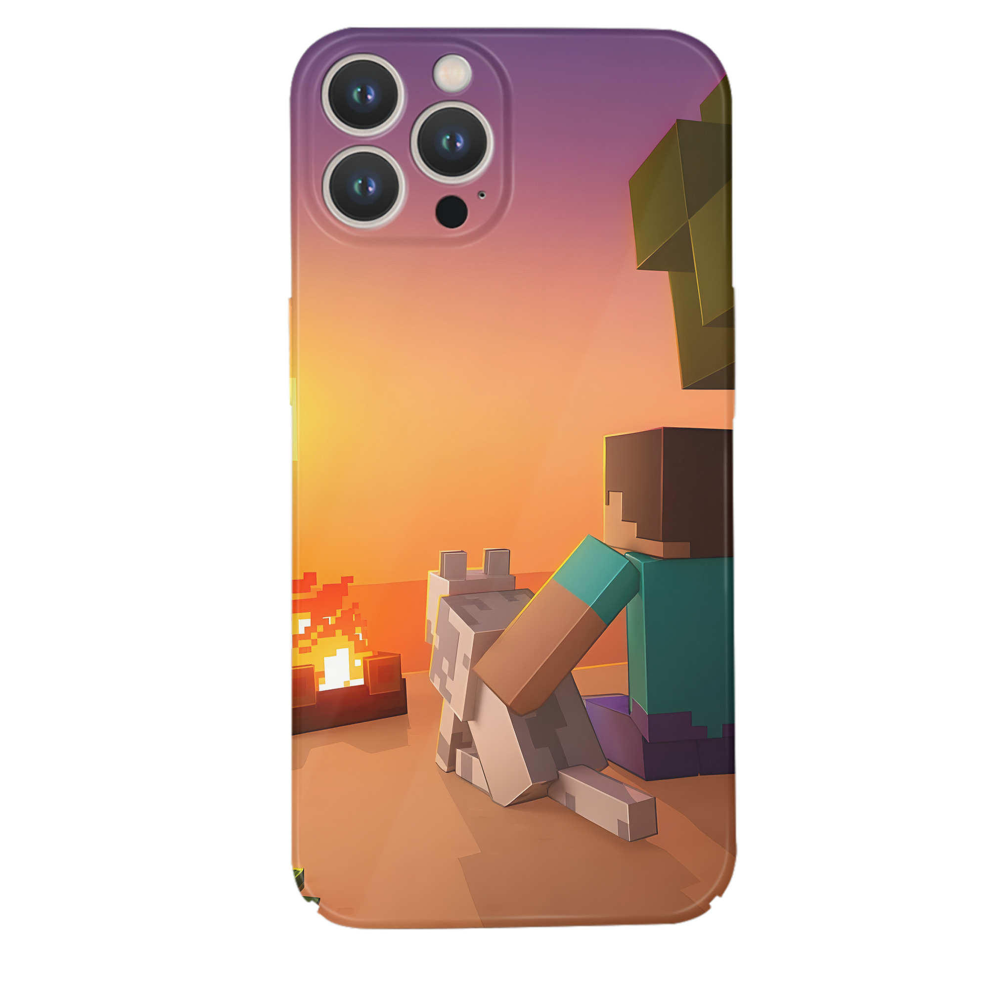 （画像用） マインクラフト ブロックの世界 Minecraft MC Block world 【iPhone 14シリーズ対応】ハードケース